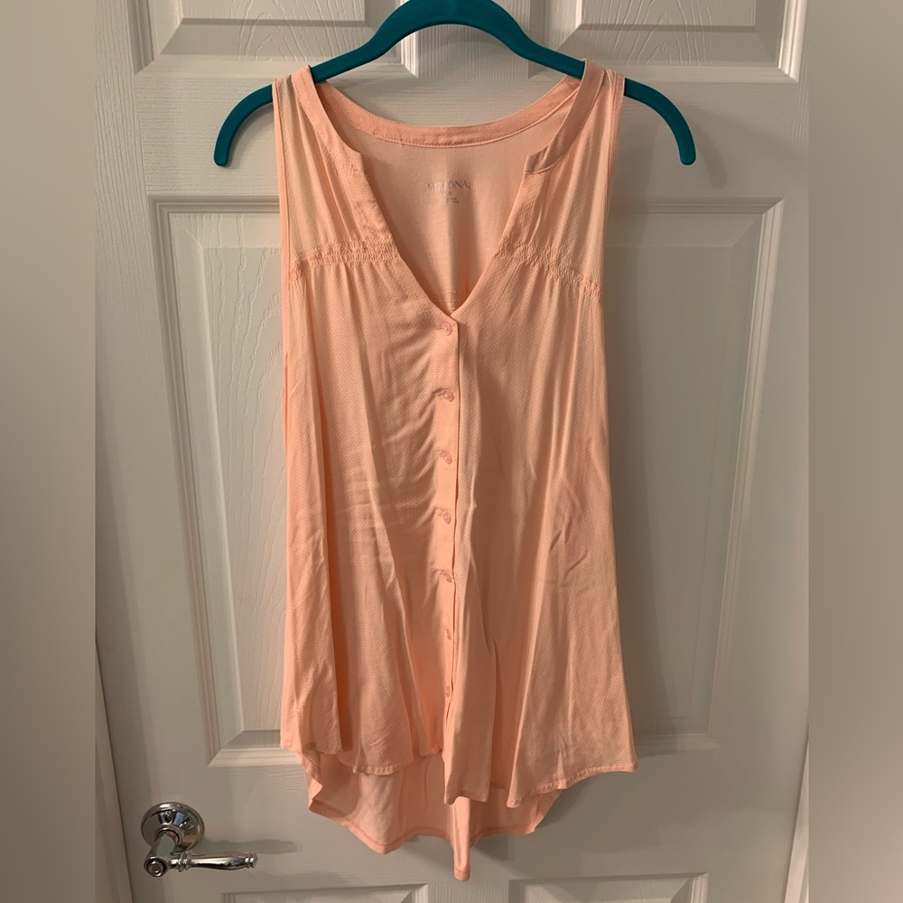 Peach Button Merona Tank NWT Target Size L
